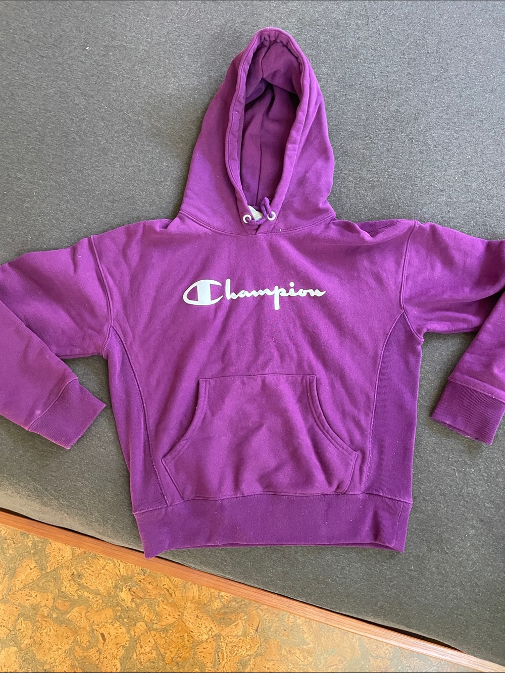 Champion women’s purple sweatshirt w hoodie